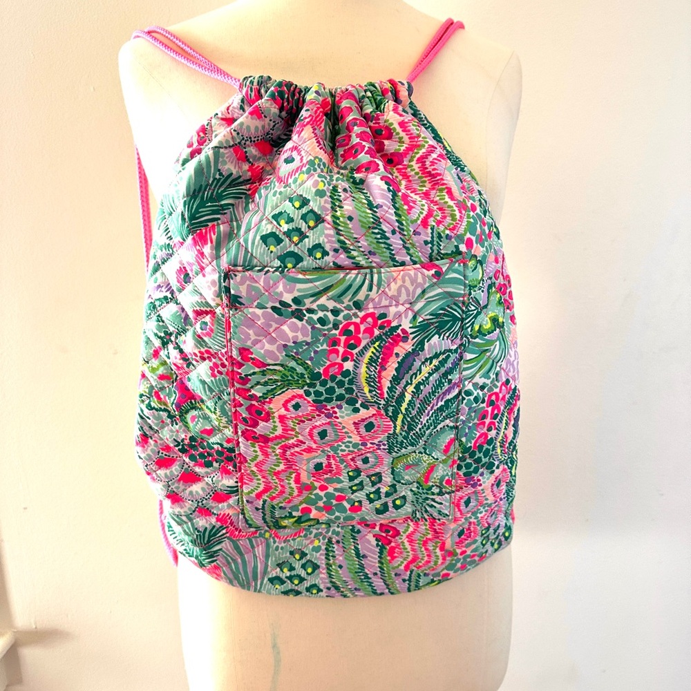 Lilly Pulitzer Tropical Drawstring Backpack